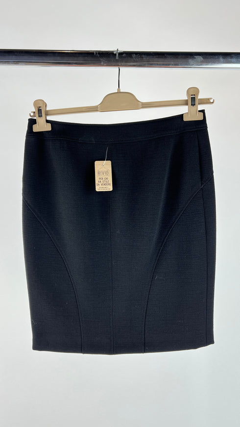 Gonna corta in crepe di lana