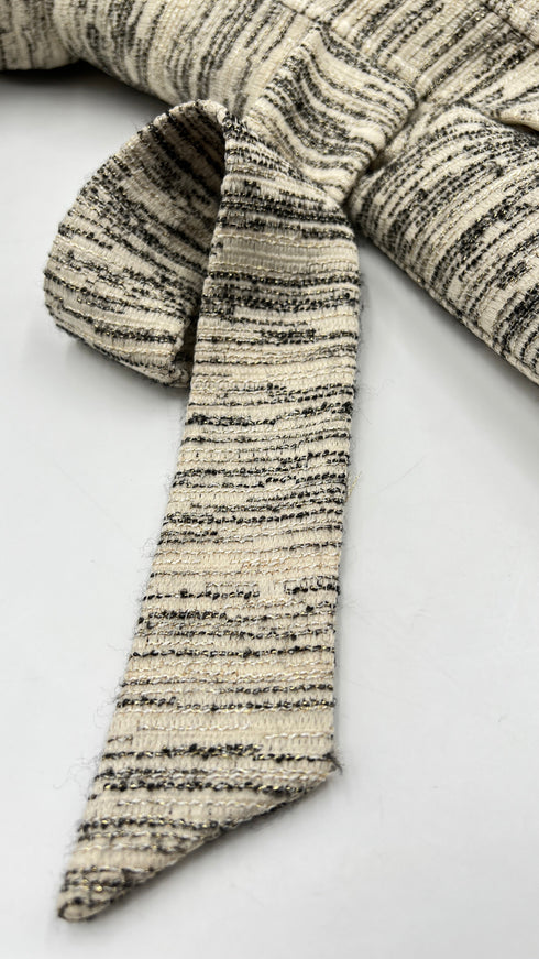 Soprabito con cintura a righine