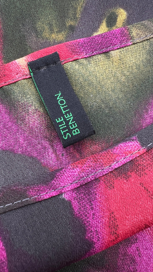 Abito corto monospalla stampato