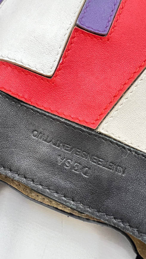 Borsa pelle patchwork