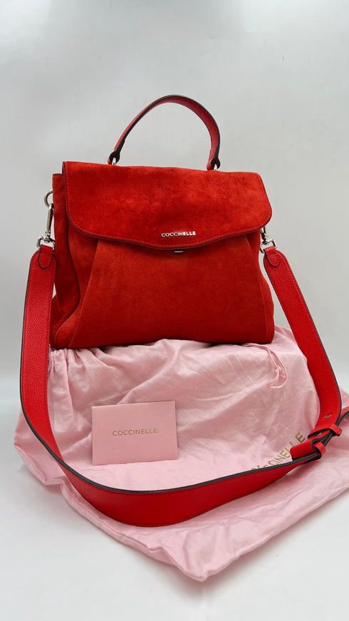 Borsa "Andromeda" suede rosso