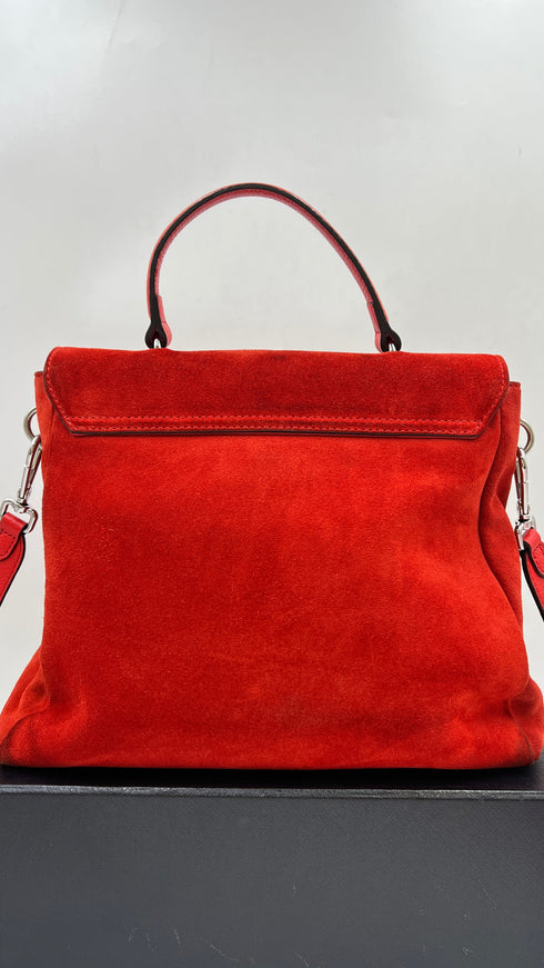 Borsa "Andromeda" suede rosso