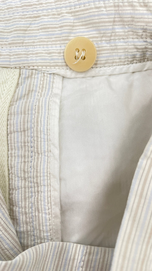 Shorts in seta a righe