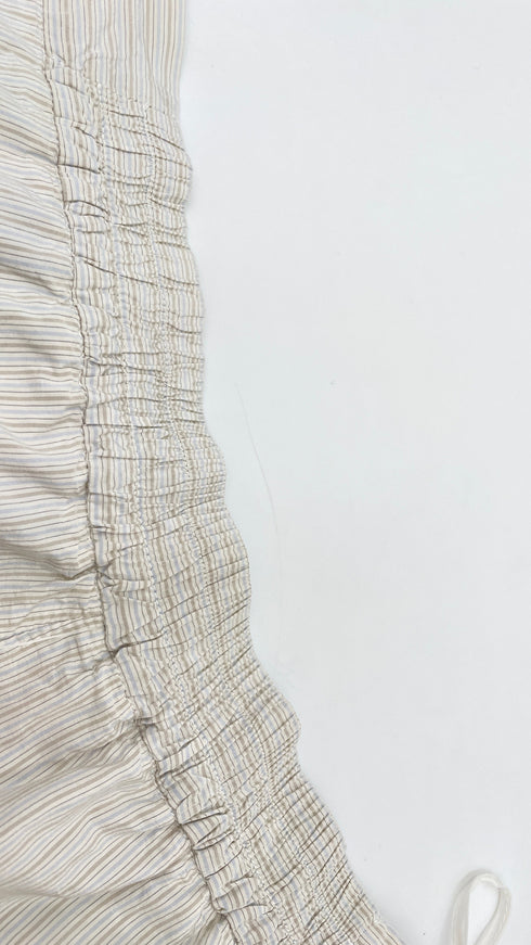 Shorts in seta a righe