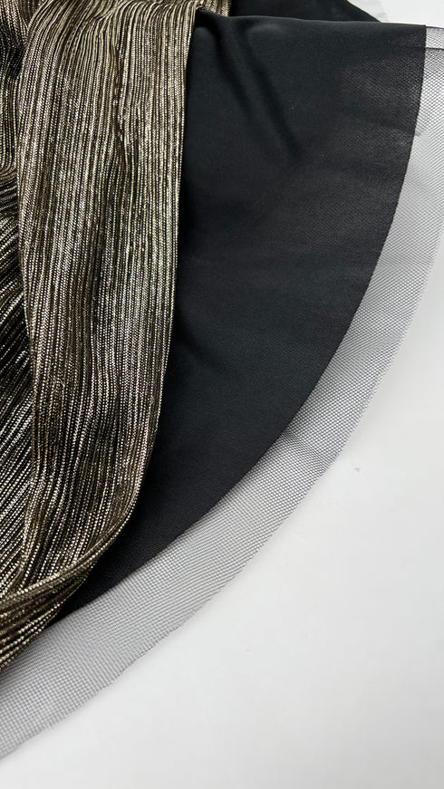 Abito mini in lurex dorato