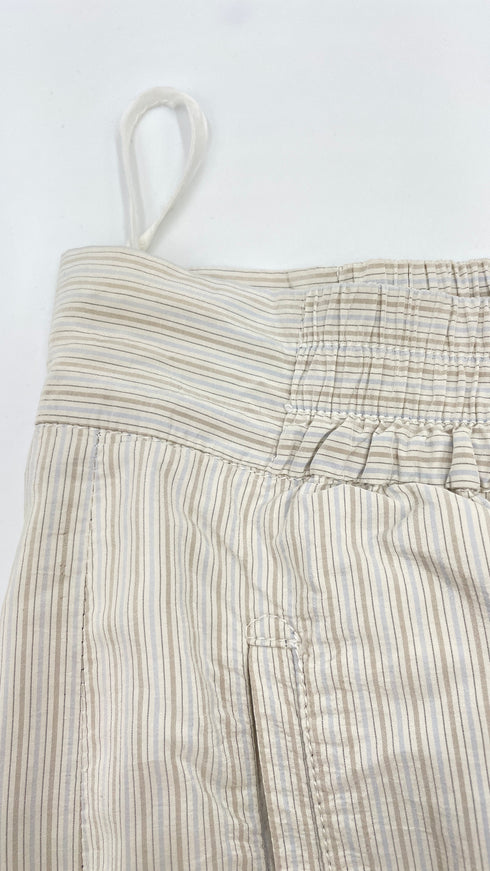 Shorts in seta a righe