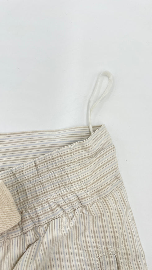 Shorts in seta a righe