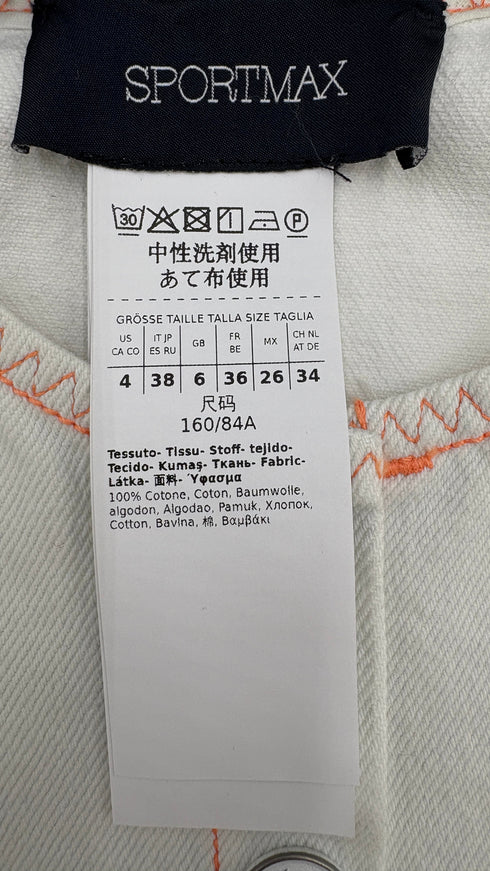 Gilet cropped sfrangiato