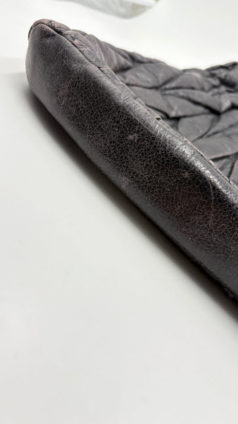 Borsa a mano in pelle matelassè