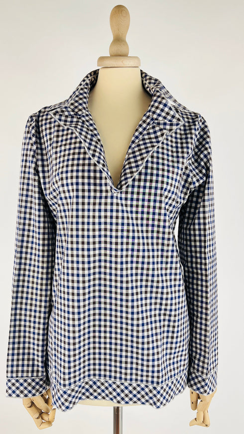 Blusa in vichy di cotone