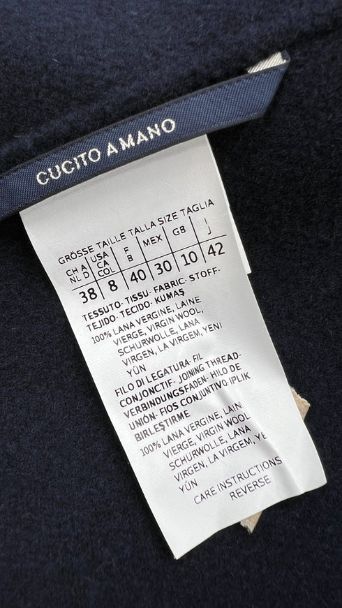 Soprabito in lana blu