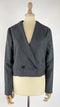 Blazer cropped con cartellino