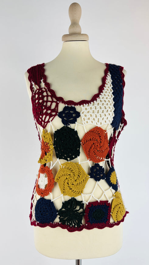 Top smanicato crochet