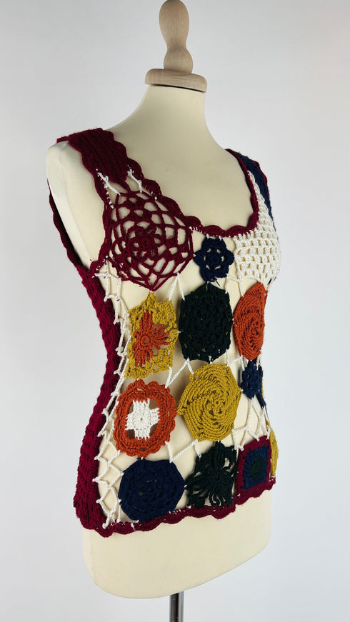 Top smanicato crochet