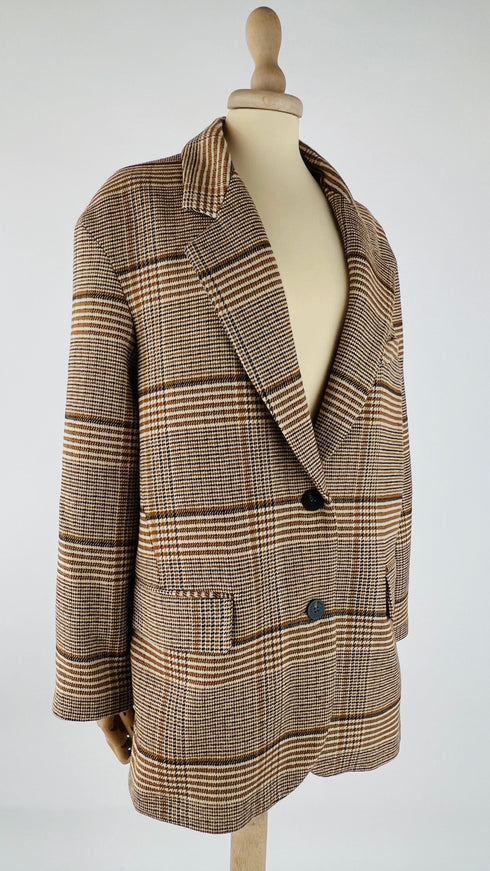 Blazer pied de poule con cartellino