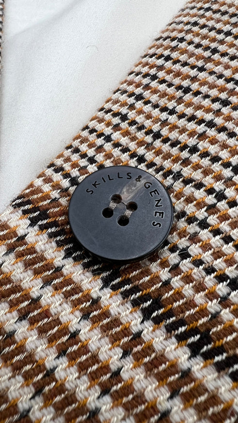 Blazer pied de poule con cartellino