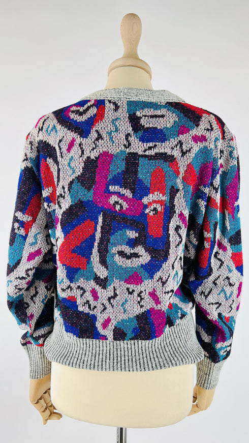 Maglione vintge Pop Art Faces
