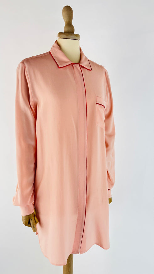 Camicia in seta rosa