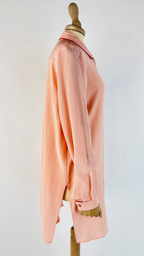 Camicia in seta rosa