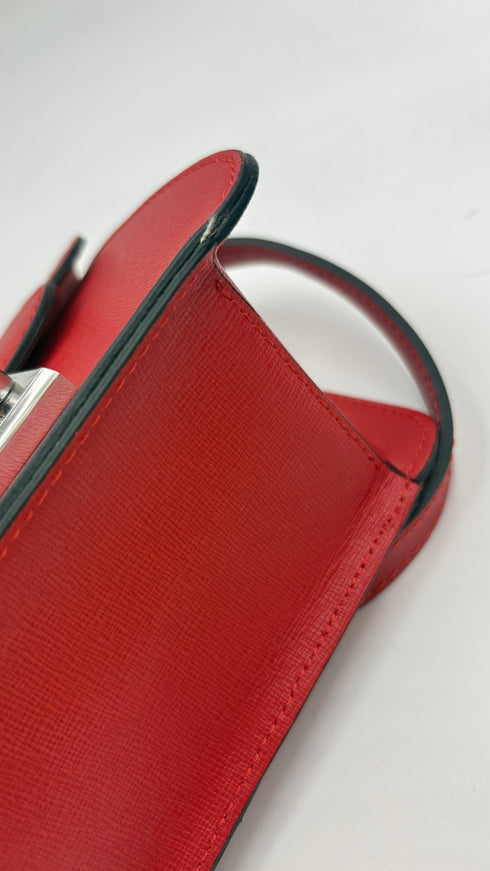 Mini-bag in pelle rossa