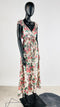 Abito lungo in seta stampata