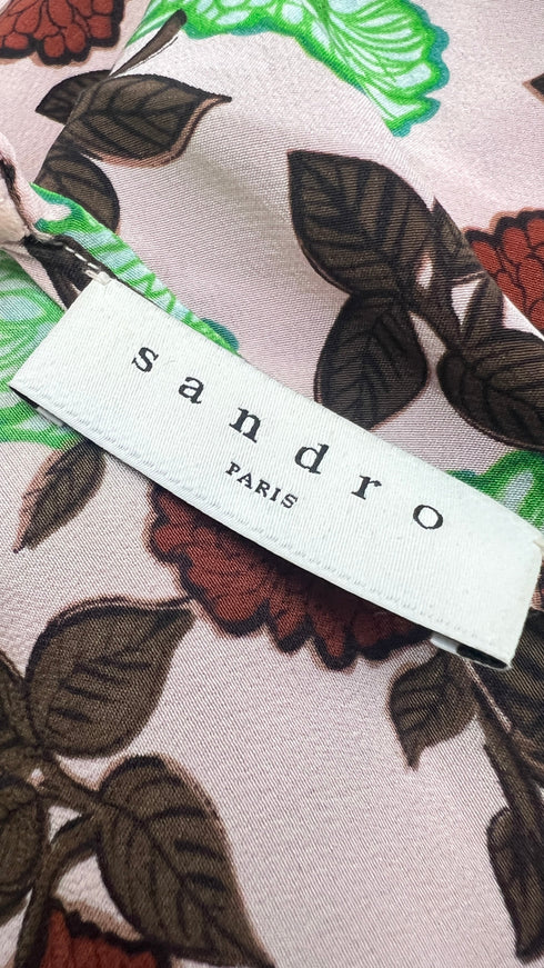 Abito midi in seta a fiori