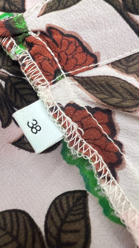 Abito midi in seta a fiori