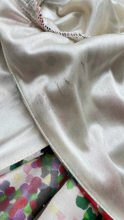 Abito lungo in seta stampata