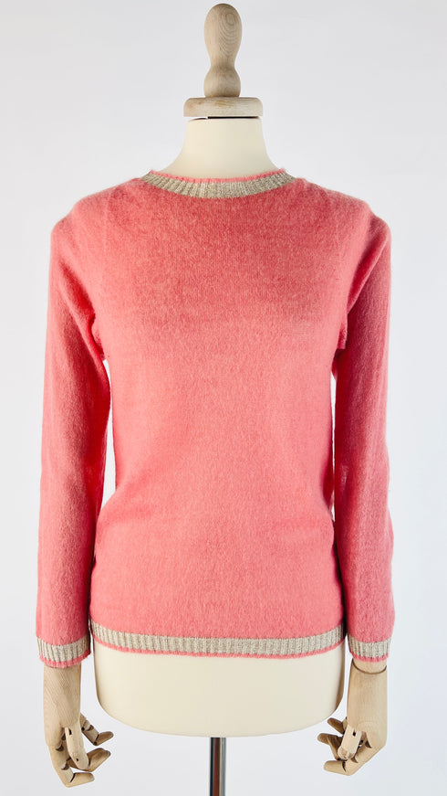 Maglia girocollo inserti lurex