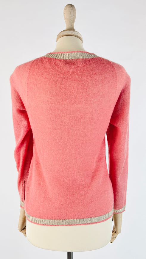 Maglia girocollo inserti lurex