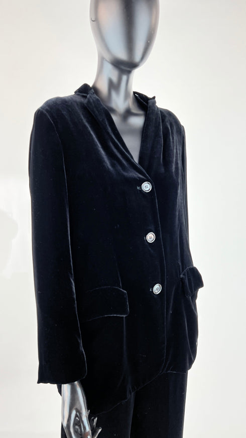 Completo in velluto nero