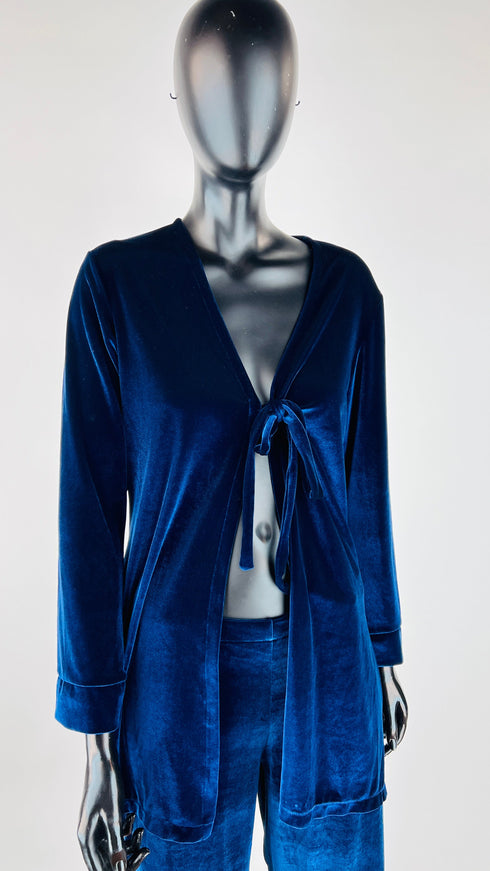 Completo in velluto blu