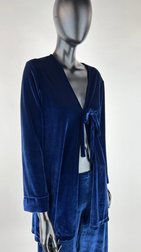 Completo in velluto blu