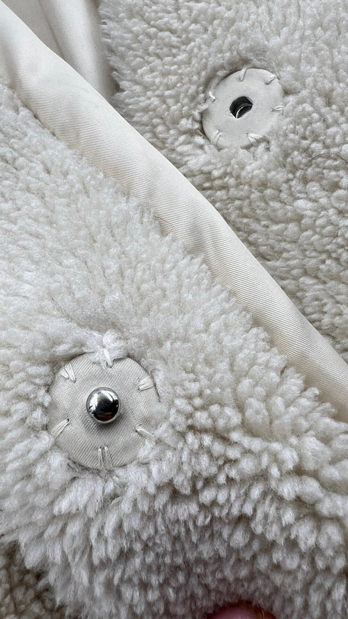 Cappotto teddy bianco