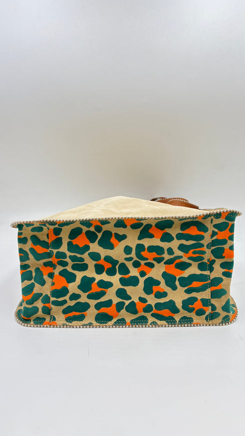 Tote-bag animalier in suede