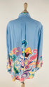 Camicia azzurra fantasia paisley