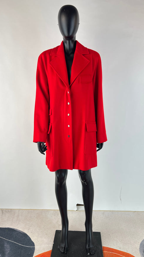 Cappotto monopetto rosso
