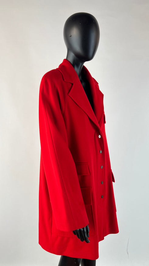 Cappotto monopetto rosso