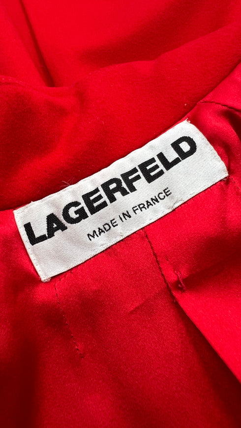 Cappotto monopetto rosso