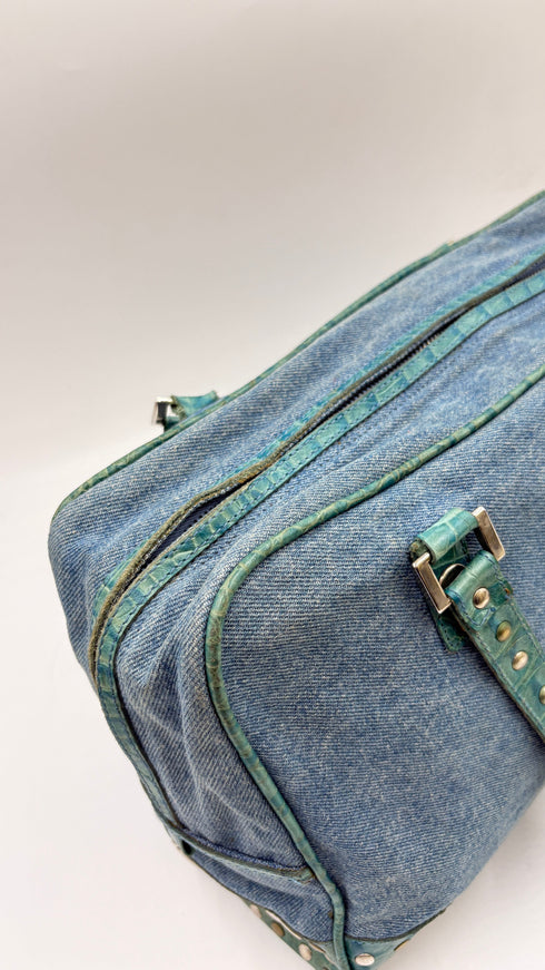 Borsa in jeans con borchie