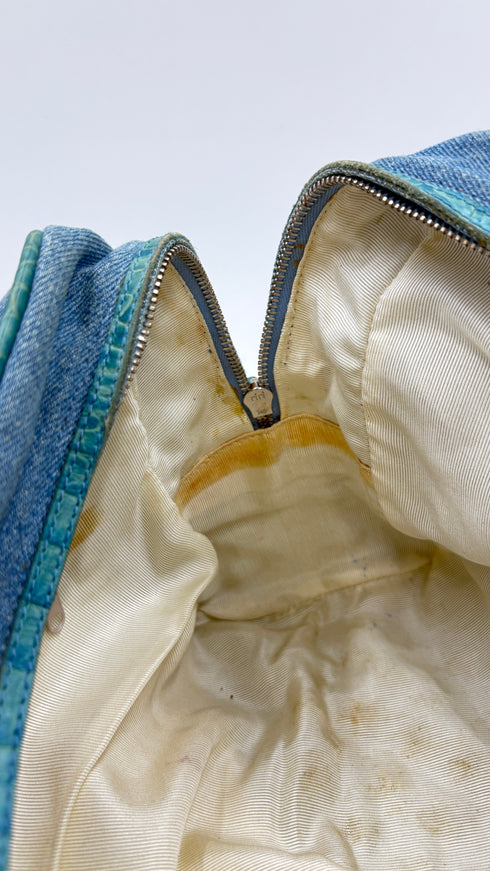 Borsa in jeans con borchie