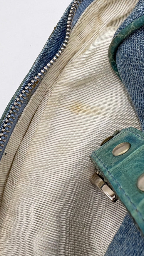 Borsa in jeans con borchie