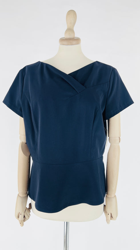 Blusa navy scollo incrociato
