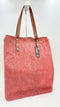 Tote-bag animalier rosa con cartellino