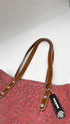 Tote-bag animalier rosa con cartellino