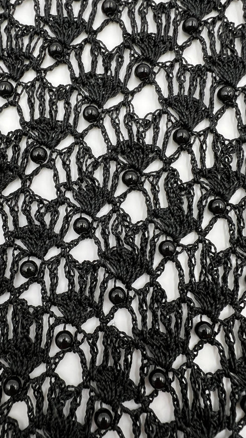 Gilet pizzo e perline