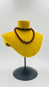 Collana in resina bordeaux