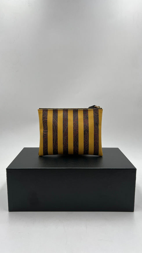 Pochette in pelle a righe