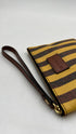 Pochette in pelle a righe