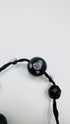 Collana vintage nera con perle dipinte
